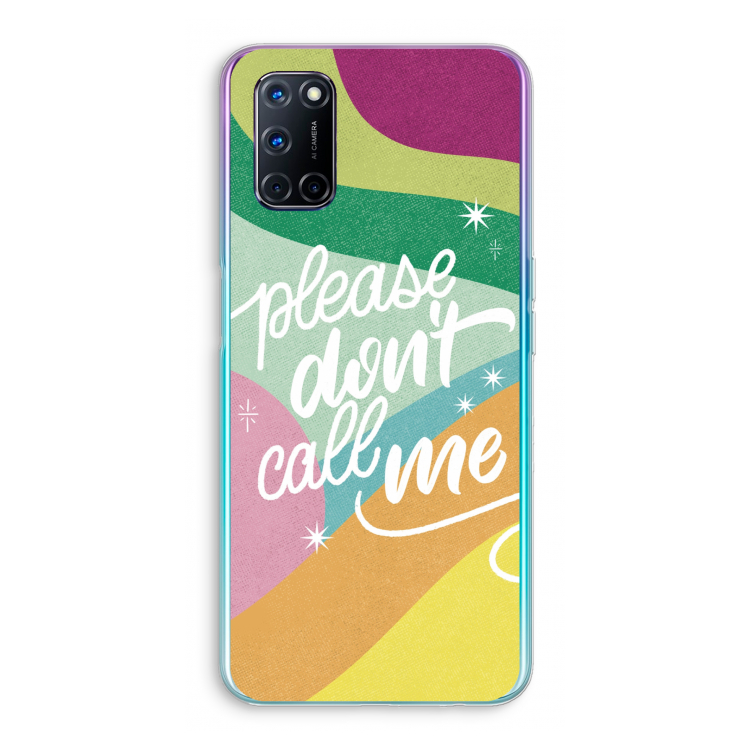 Don't call: Oppo A92 Transparant Hoesje