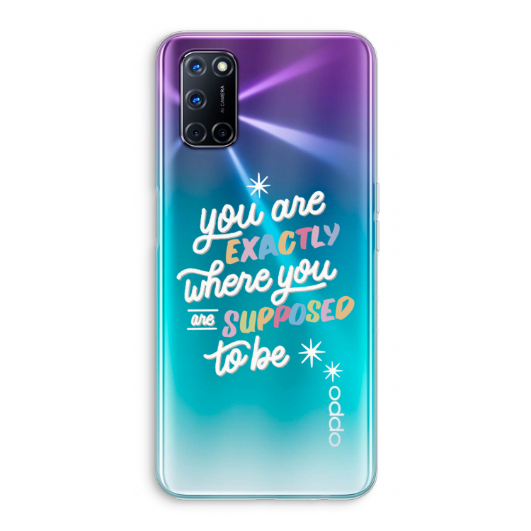 Right Place: Oppo A92 Transparant Hoesje