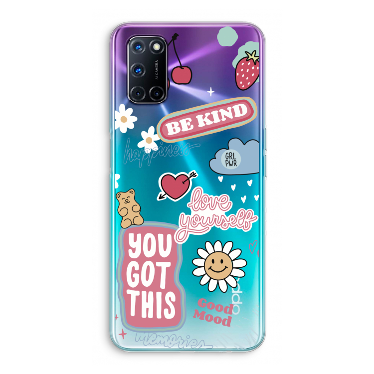 Positivity: Oppo A92 Transparant Hoesje