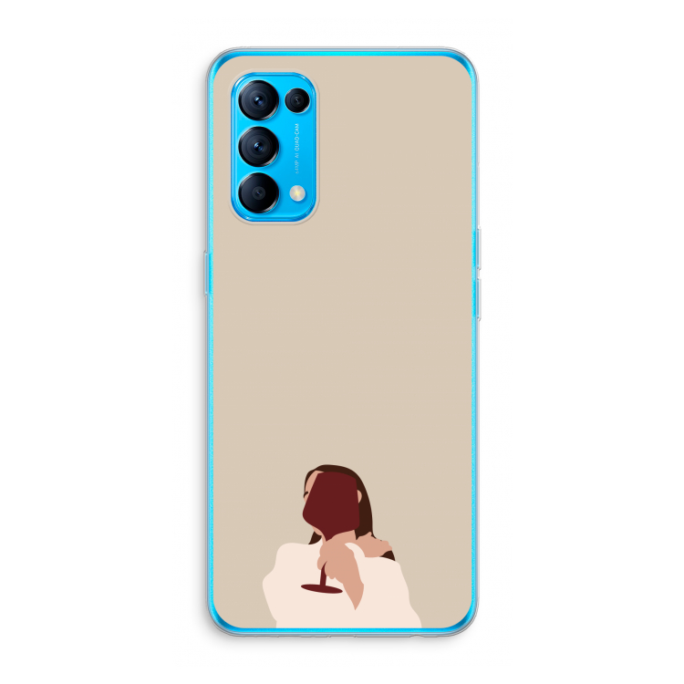 I drink wine: Oppo Find X3 Lite Transparant Hoesje