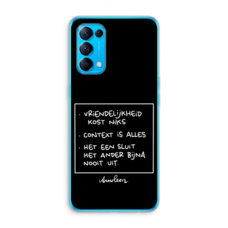 Mijn Motto's: Oppo Find X3 Lite Transparant Hoesje
