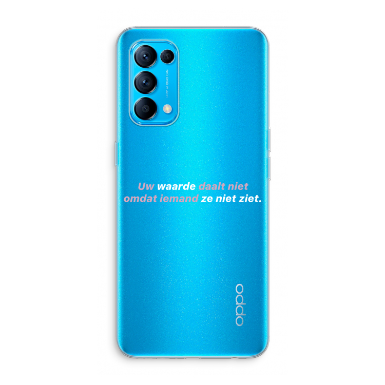 uw waarde daalt niet: Oppo Find X3 Lite Transparant Hoesje