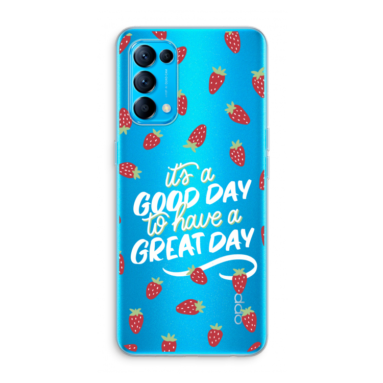 Don't forget to have a great day: Oppo Find X3 Lite Transparant Hoesje