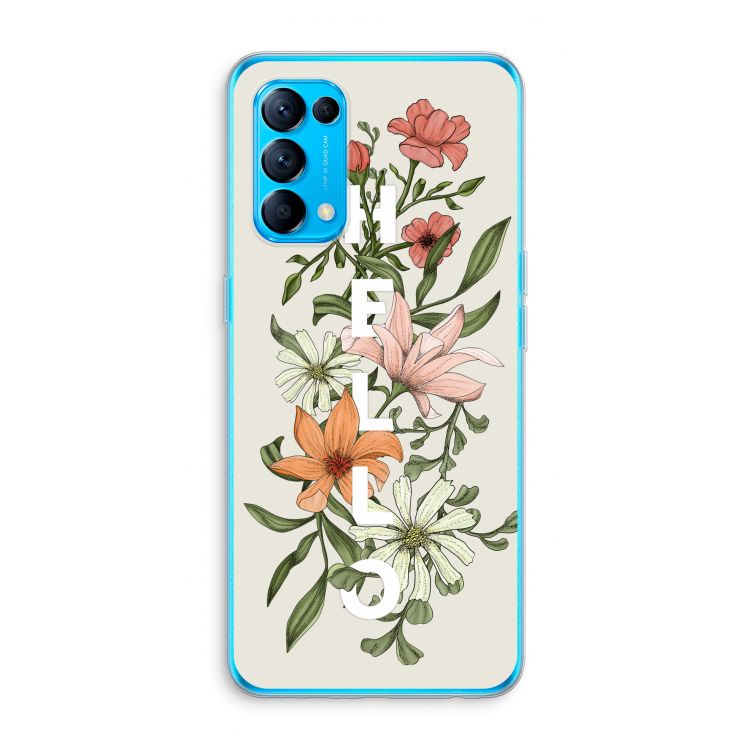 Hello bloemen: Oppo Find X3 Lite Transparant Hoesje