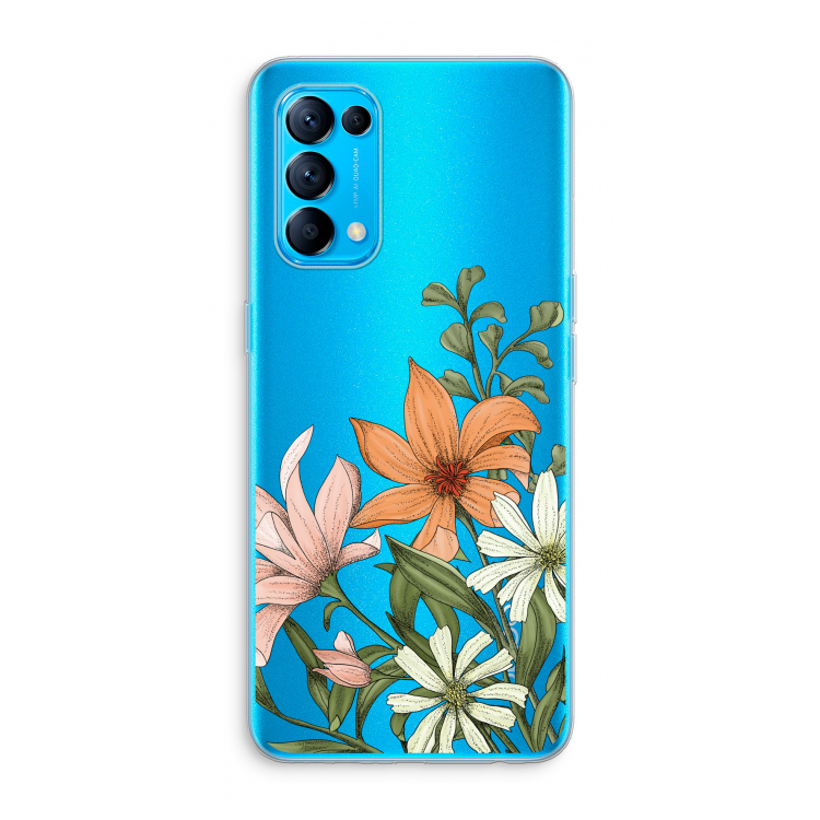 Floral bouquet: Oppo Find X3 Lite Transparant Hoesje