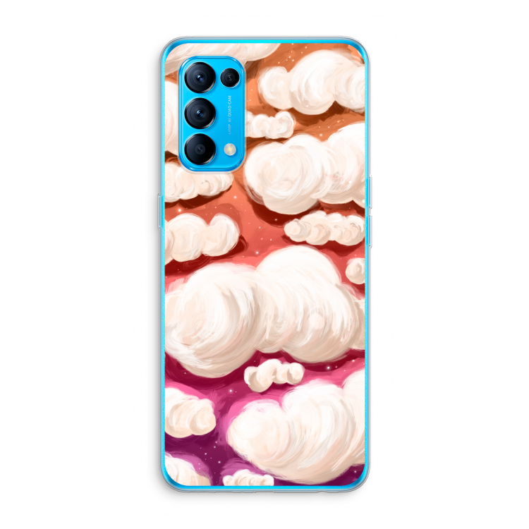 Katoen Wolken: Oppo Find X3 Lite Transparant Hoesje