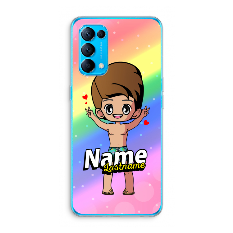 Chibi Maker man: Oppo Find X3 Lite Transparant Hoesje