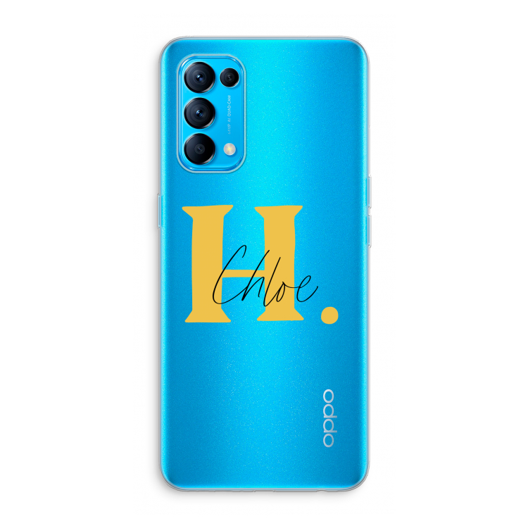 Amber Script: Oppo Find X3 Lite Transparant Hoesje