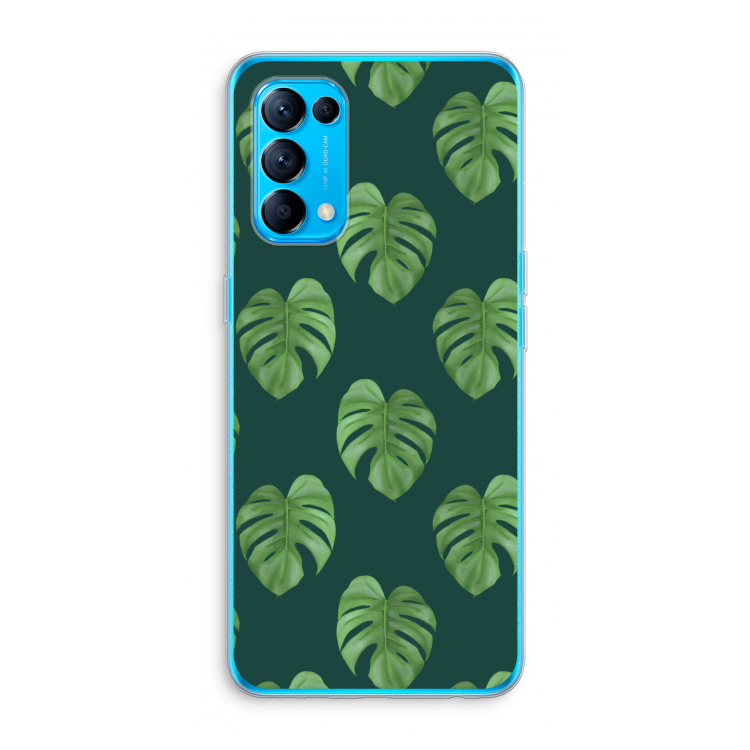 Monstera leaves: Oppo Find X3 Lite Transparant Hoesje