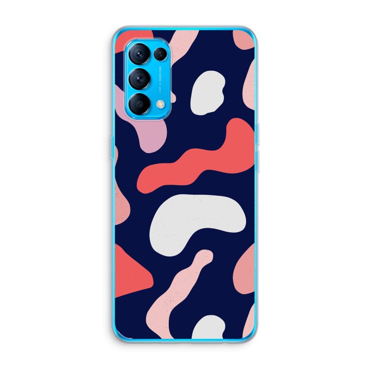 Memphis Shapes Pink: Oppo Find X3 Lite Transparant Hoesje