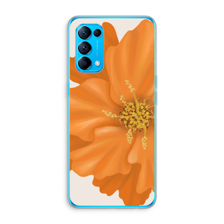 Orange Ellila flower: Oppo Find X3 Lite Transparant Hoesje
