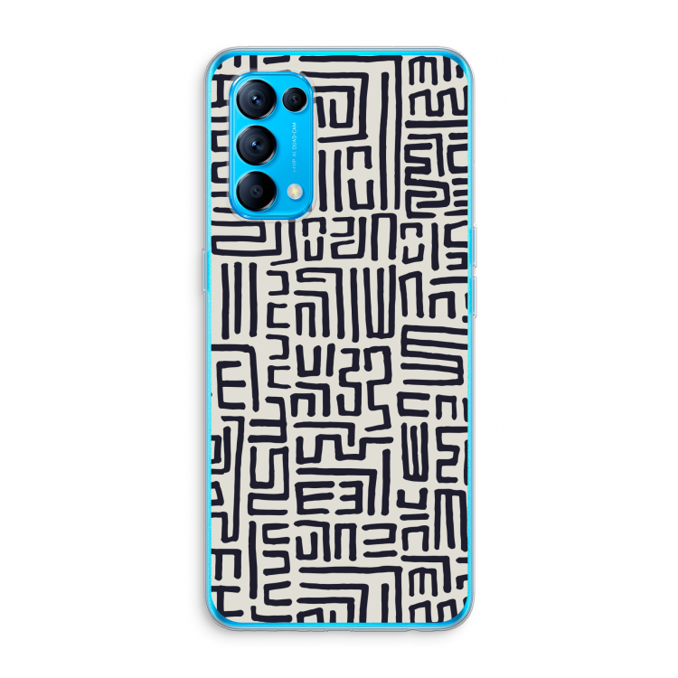 Moroccan Print: Oppo Find X3 Lite Transparant Hoesje
