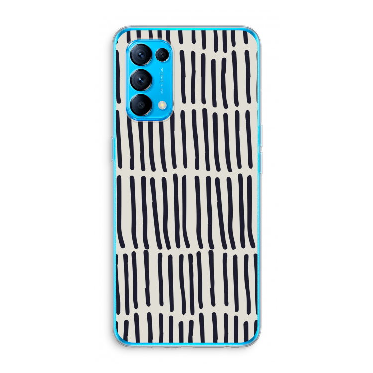 Moroccan stripes: Oppo Find X3 Lite Transparant Hoesje