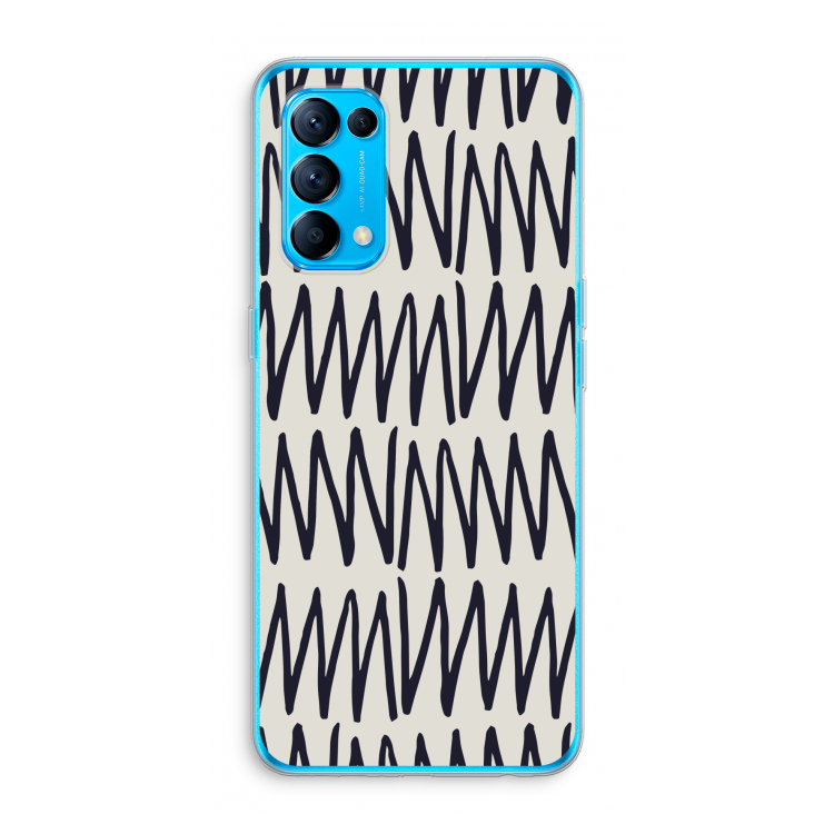 Marrakech Zigzag: Oppo Find X3 Lite Transparant Hoesje