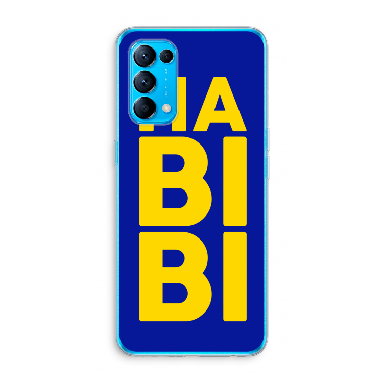 Habibi Blue: Oppo Find X3 Lite Transparant Hoesje
