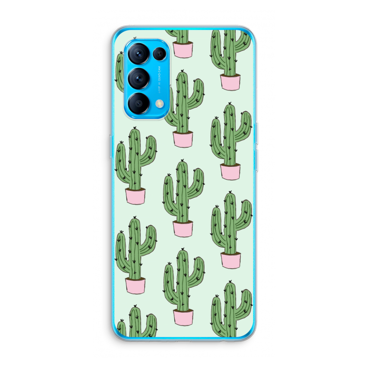 Cactus Lover: Oppo Find X3 Lite Transparant Hoesje
