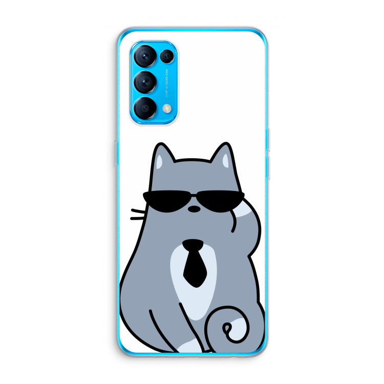 Cool cat: Oppo Find X3 Lite Transparant Hoesje