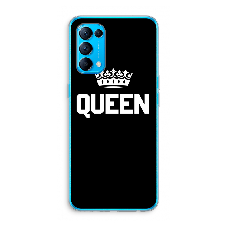 Queen zwart: Oppo Find X3 Lite Transparant Hoesje