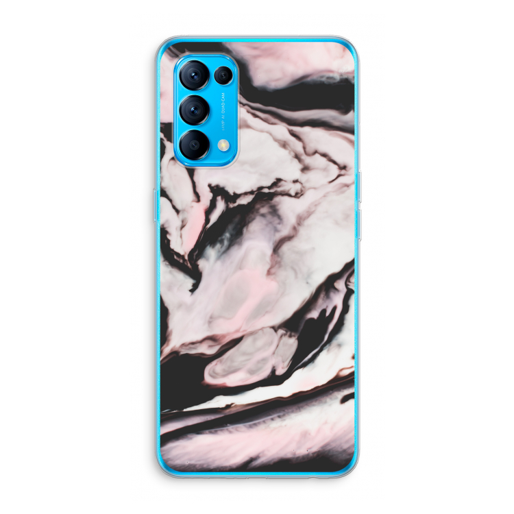 Roze stroom: Oppo Find X3 Lite Transparant Hoesje