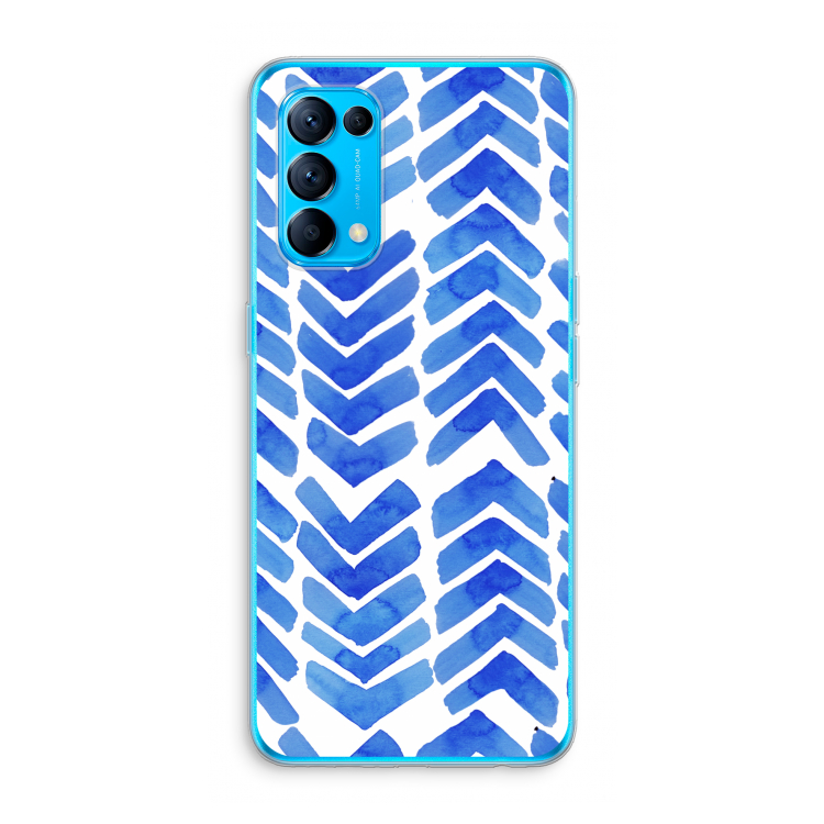 Blauwe pijlen: Oppo Find X3 Lite Transparant Hoesje