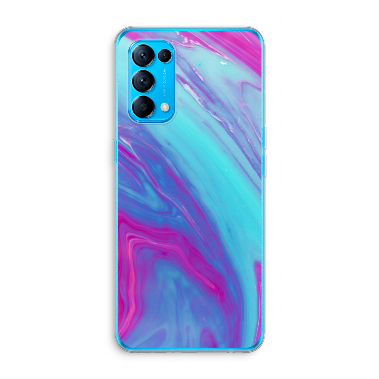 Zweverige regenboog: Oppo Find X3 Lite Transparant Hoesje