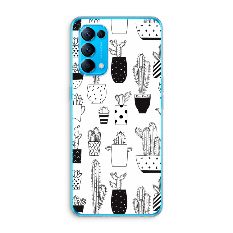 Cactusmotief: Oppo Find X3 Lite Transparant Hoesje