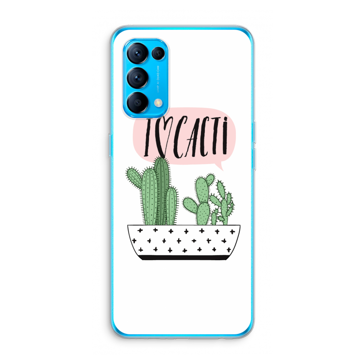 I love cacti: Oppo Find X3 Lite Transparant Hoesje