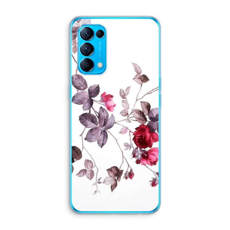 Mooie bloemen: Oppo Find X3 Lite Transparant Hoesje