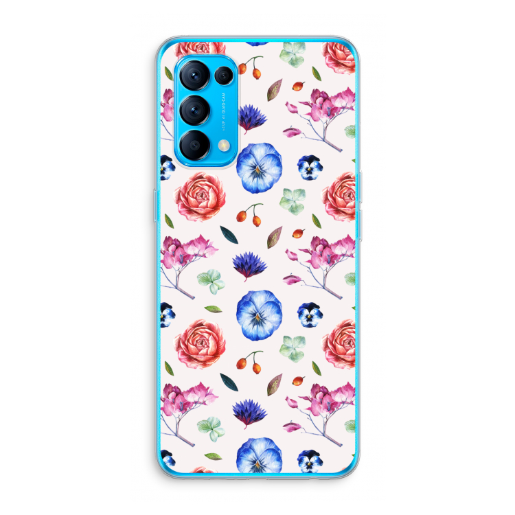 Bloemetjes: Oppo Find X3 Lite Transparant Hoesje