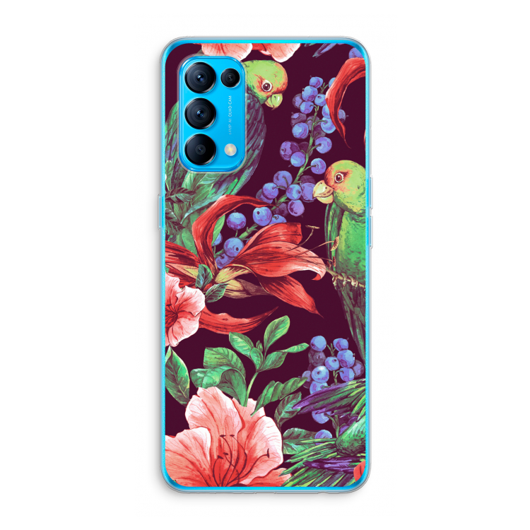 Papegaaien: Oppo Find X3 Lite Transparant Hoesje
