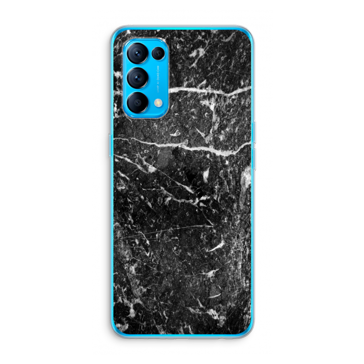 Zwart marmer: Oppo Find X3 Lite Transparant Hoesje