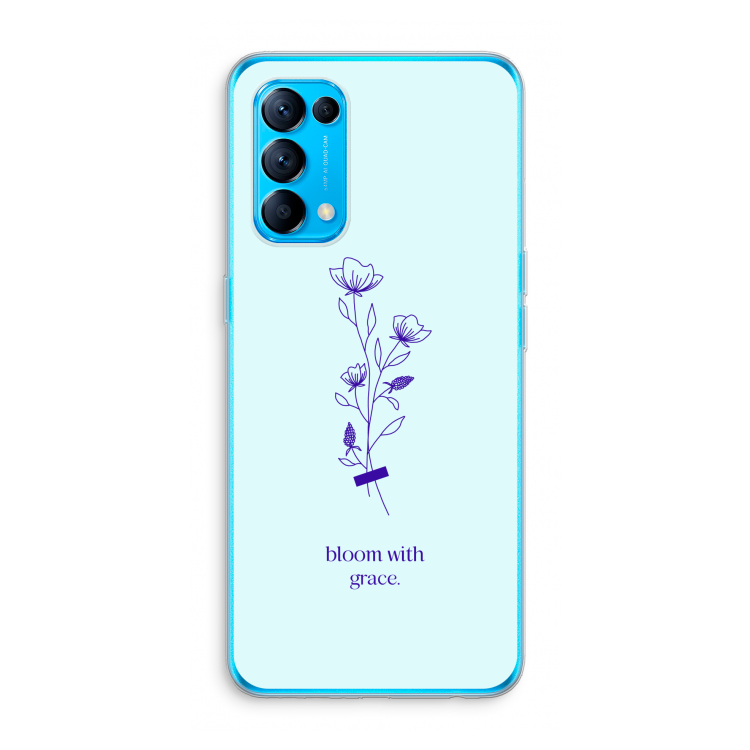 Bloom with grace: Oppo Find X3 Lite Transparant Hoesje