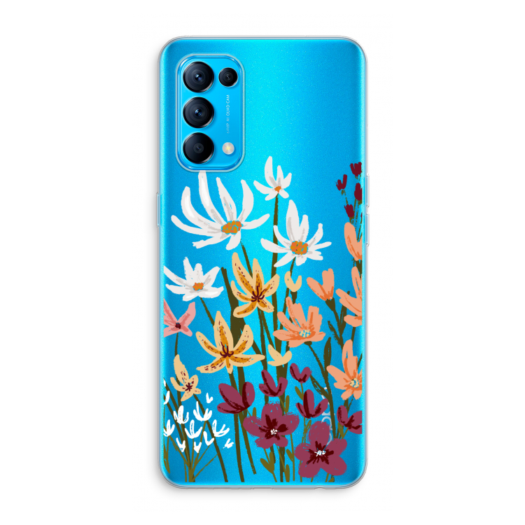 Painted wildflowers: Oppo Find X3 Lite Transparant Hoesje