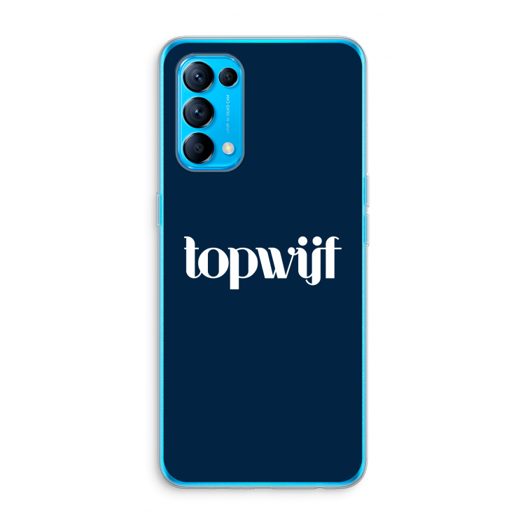 Topwijf Navy: Oppo Find X3 Lite Transparant Hoesje