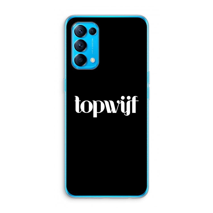 Topwijf Zwart: Oppo Find X3 Lite Transparant Hoesje