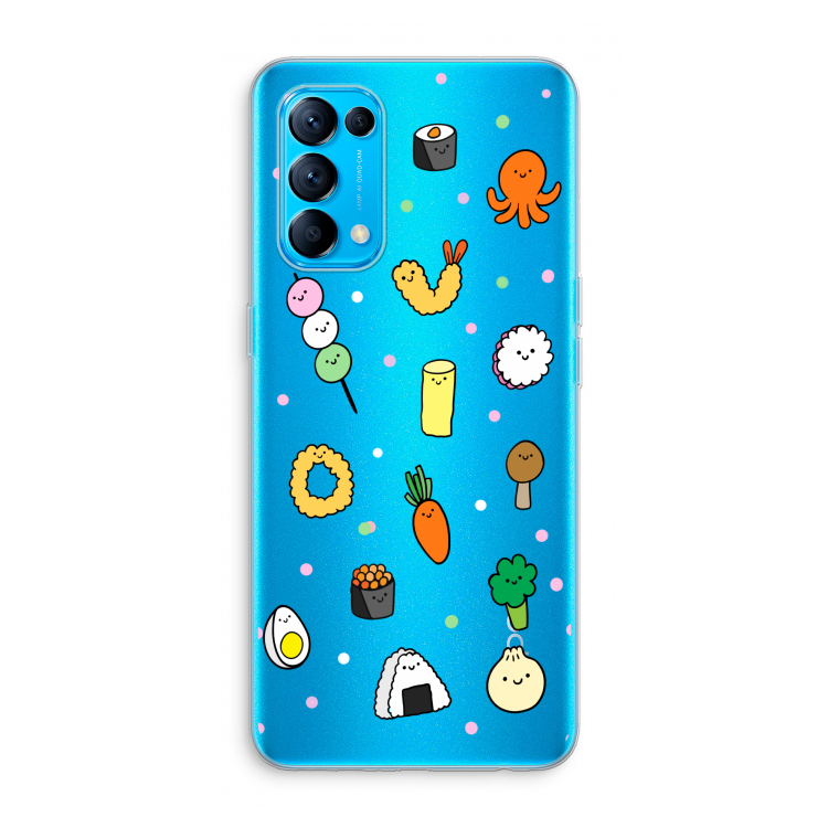 Happy bento friends: Oppo Find X3 Lite Transparant Hoesje