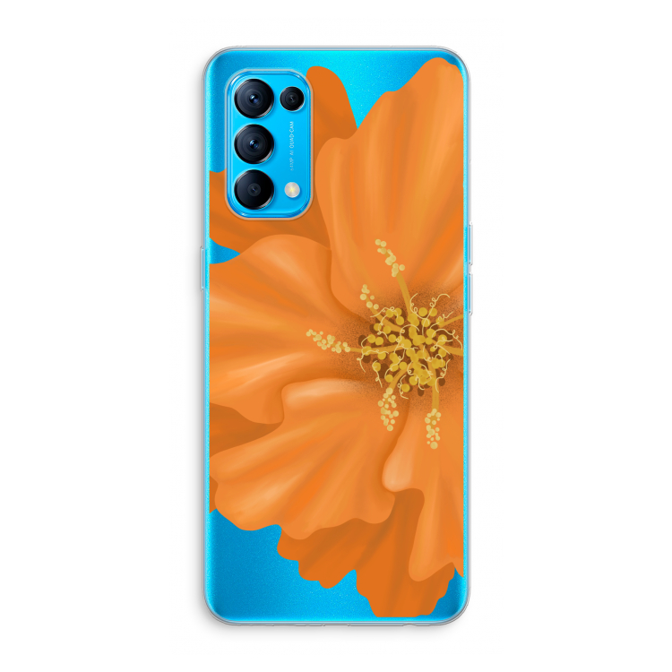 Orange Ellila flower: Oppo Find X3 Lite Transparant Hoesje