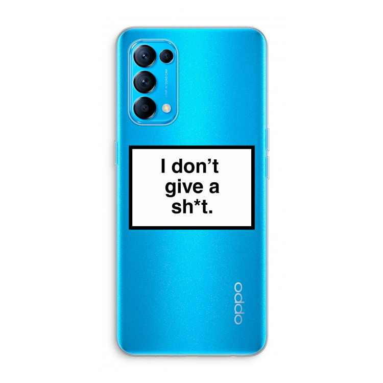 Don't give a shit: Oppo Find X3 Lite Transparant Hoesje