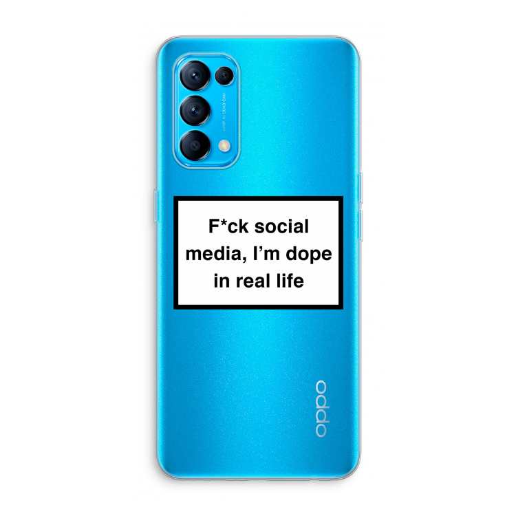 I'm dope: Oppo Find X3 Lite Transparant Hoesje