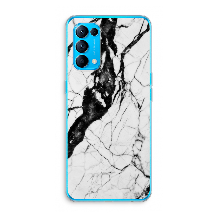 Witte marmer 2: Oppo Find X3 Lite Transparant Hoesje