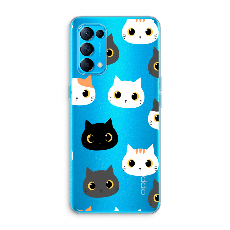 Katten: Oppo Find X3 Lite Transparant Hoesje