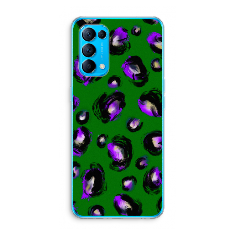 Green Cheetah: Oppo Find X3 Lite Transparant Hoesje
