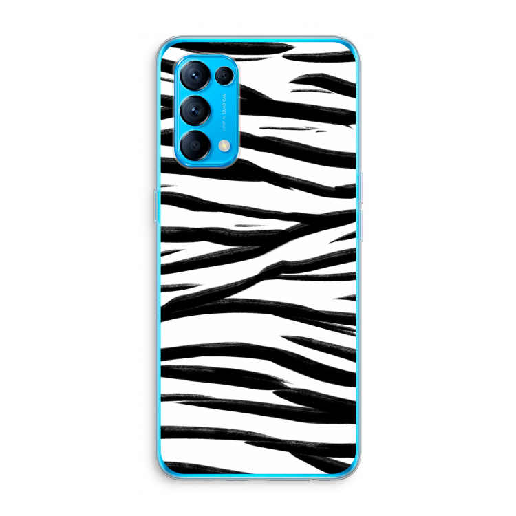 Zebra pattern: Oppo Find X3 Lite Transparant Hoesje