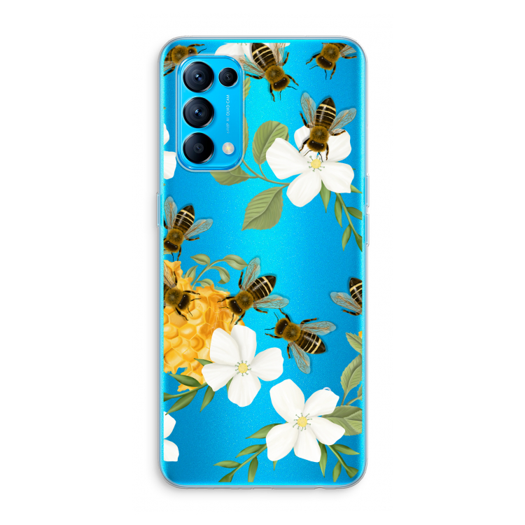 No flowers without bees: Oppo Find X3 Lite Transparant Hoesje
