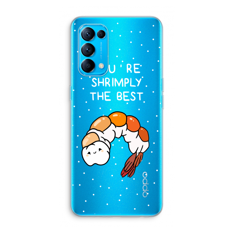 You're Shrimply The Best: Oppo Find X3 Lite Transparant Hoesje