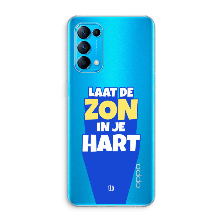 Laat de zon in je hart: Oppo Find X3 Lite Transparant Hoesje