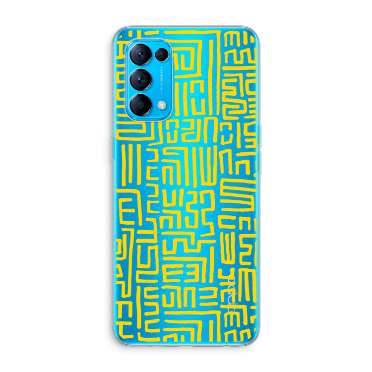 Majorelle Blue Print: Oppo Find X3 Lite Transparant Hoesje