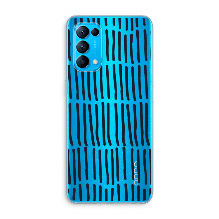 Moroccan stripes: Oppo Find X3 Lite Transparant Hoesje