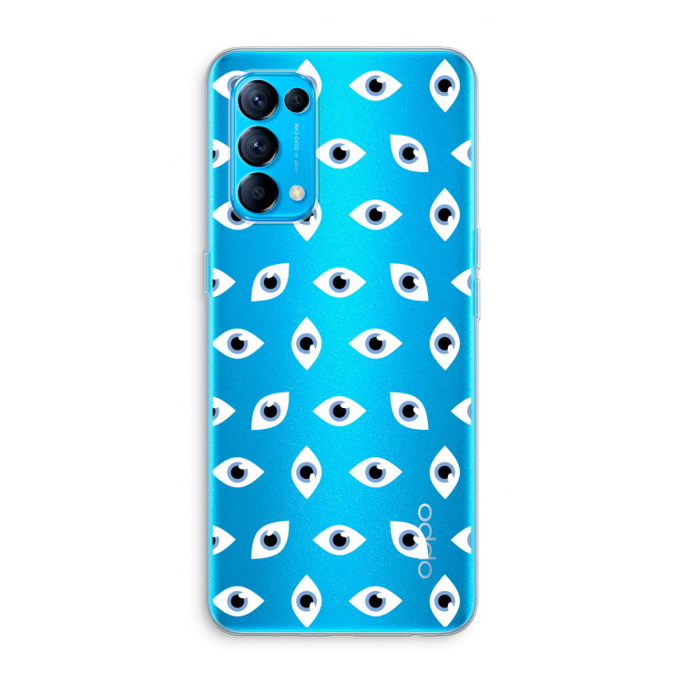 Eyes pattern: Oppo Find X3 Lite Transparant Hoesje