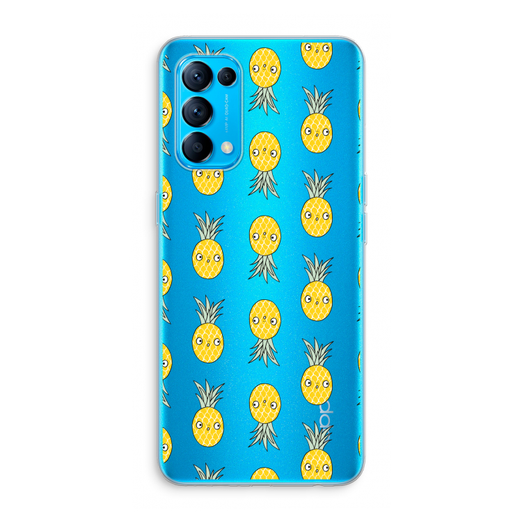 Ananas: Oppo Find X3 Lite Transparant Hoesje